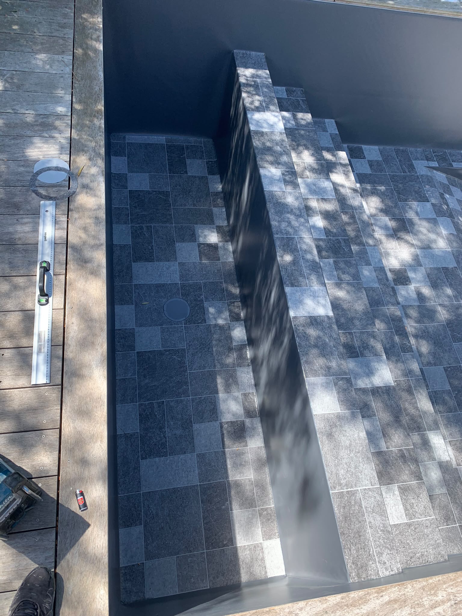 Chantier membrane armée — détail